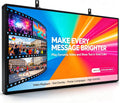 P5 Outdoor LED Sign 65"x34" Full Color Programmable Digital Display, 5000 Nits High Brightness IP65 Waterproof WiFi & USB Control, Scrolling Message Board for Business Advertising - Text/Image/Video