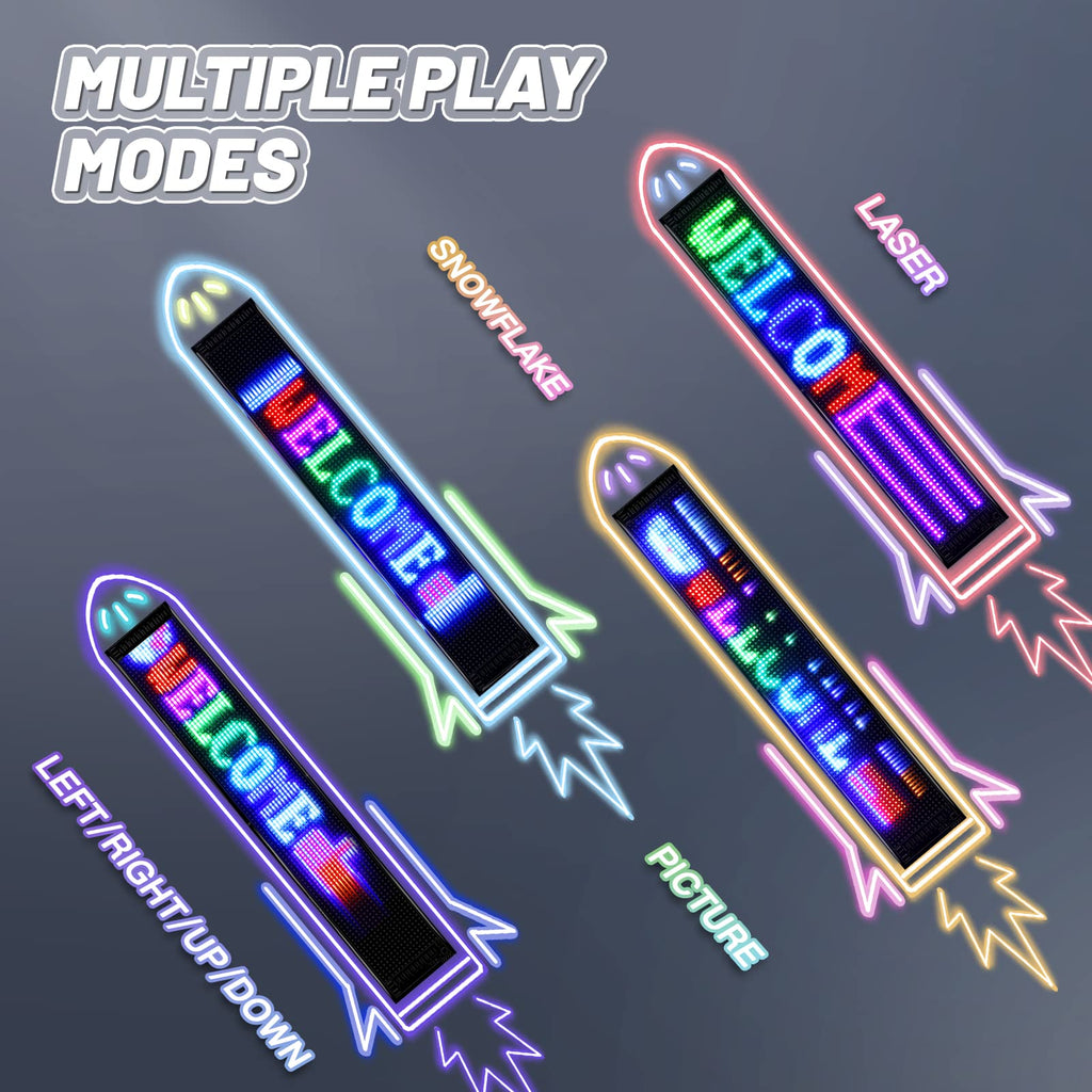 KJOY Bright Large Programmable LED Sign, 77''x8'' Flexible Scrolling LED Sign, Bluetooth App Control Custom Text Digital LED Display for Store, Schools, coffee, shop, Hotel