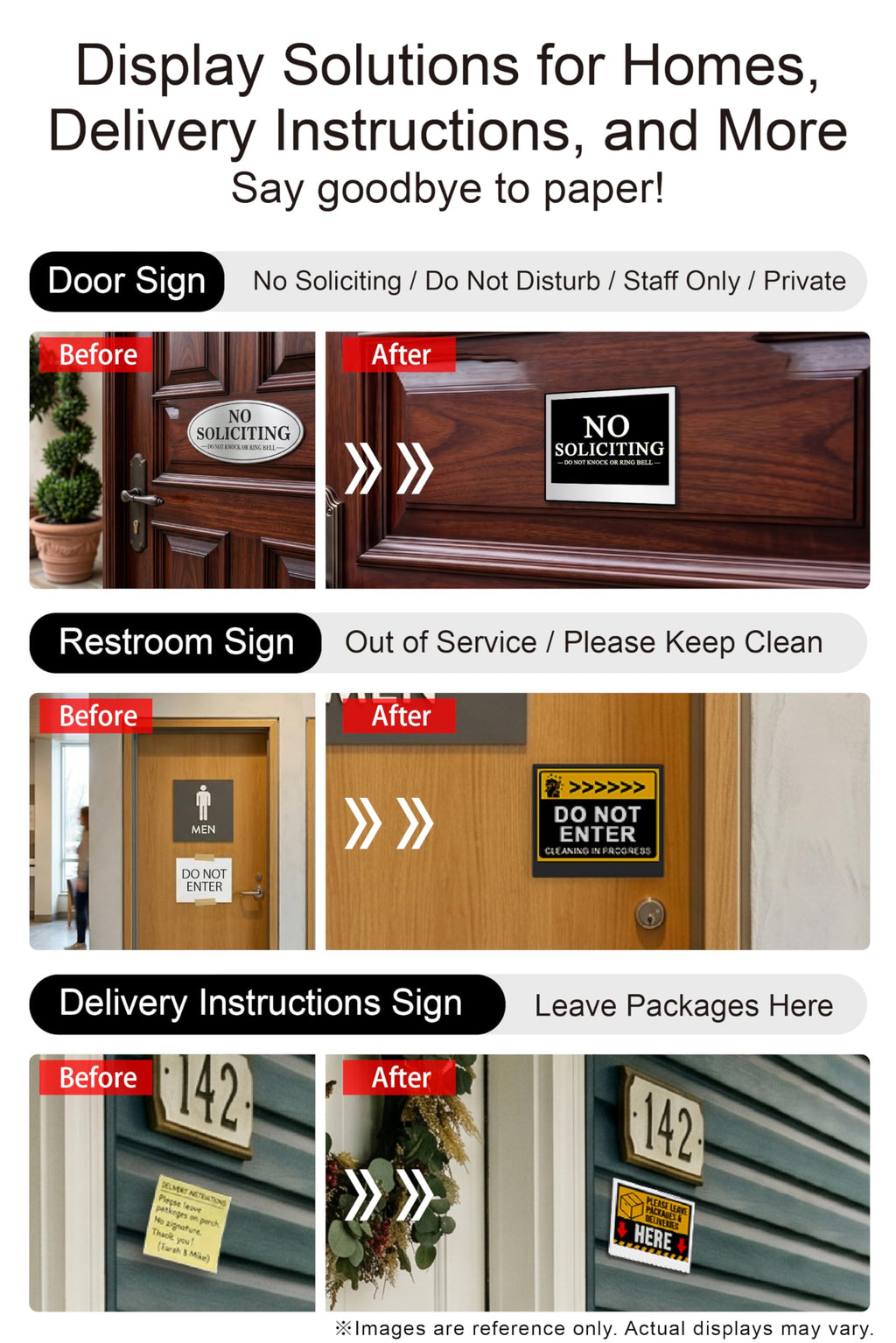 [Santek] EZ Sign NFC E-Paper Display â No Battery, Ultra-Thin 0.13â, Rewritable 4-Color Digital Display, App-Controlled (iOS/Android/PC), IP65 (Silver, 2.9" 6pcs, No Stand and Clip Included)