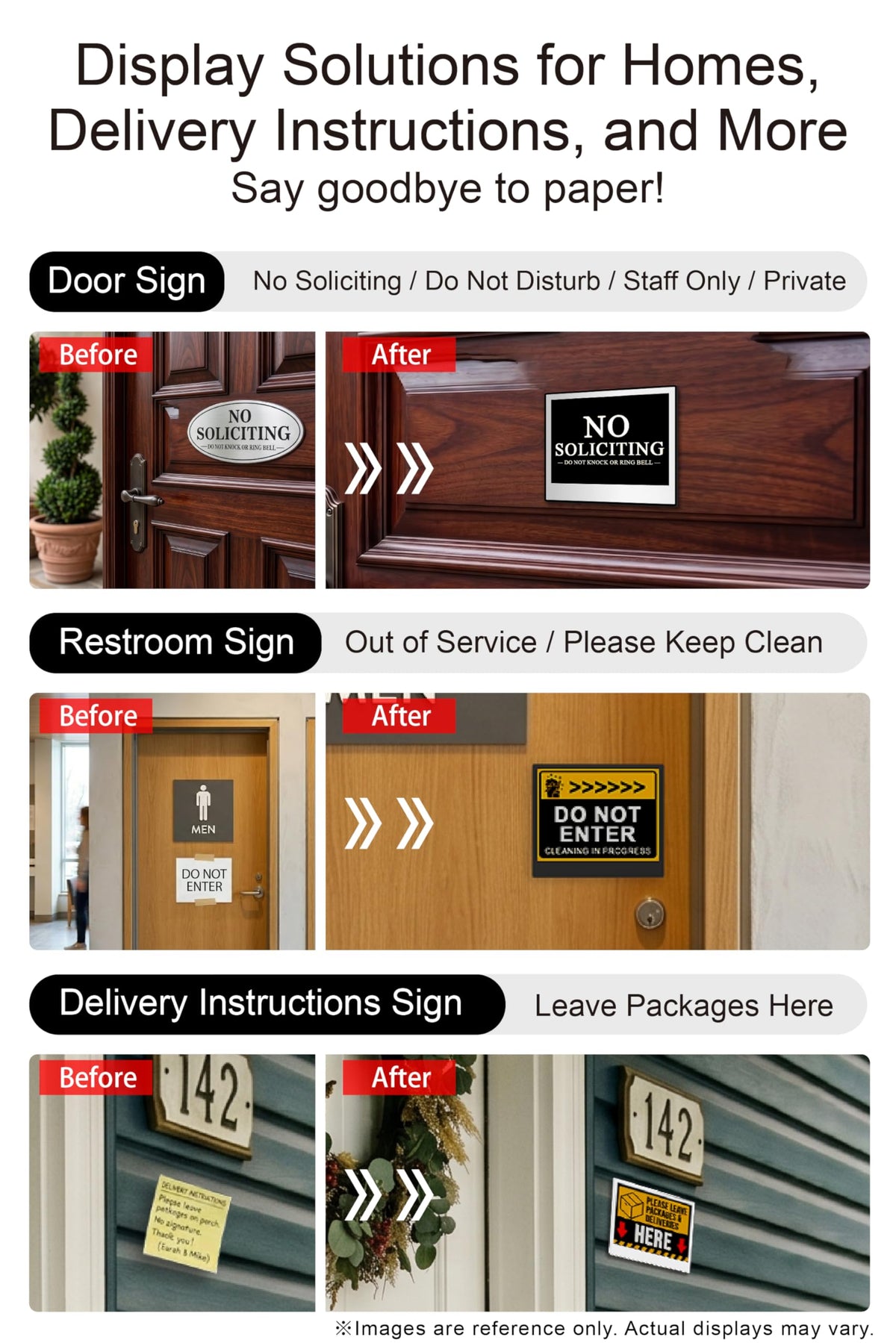 [Santek] EZ Sign NFC E-Paper Display â No Battery, Ultra-Thin 0.13â, Rewritable 4-Color Digital Display, App-Controlled (iOS/Android/PC), IP65 (Silver, 2.9" 6pcs, No Stand and Clip Included)