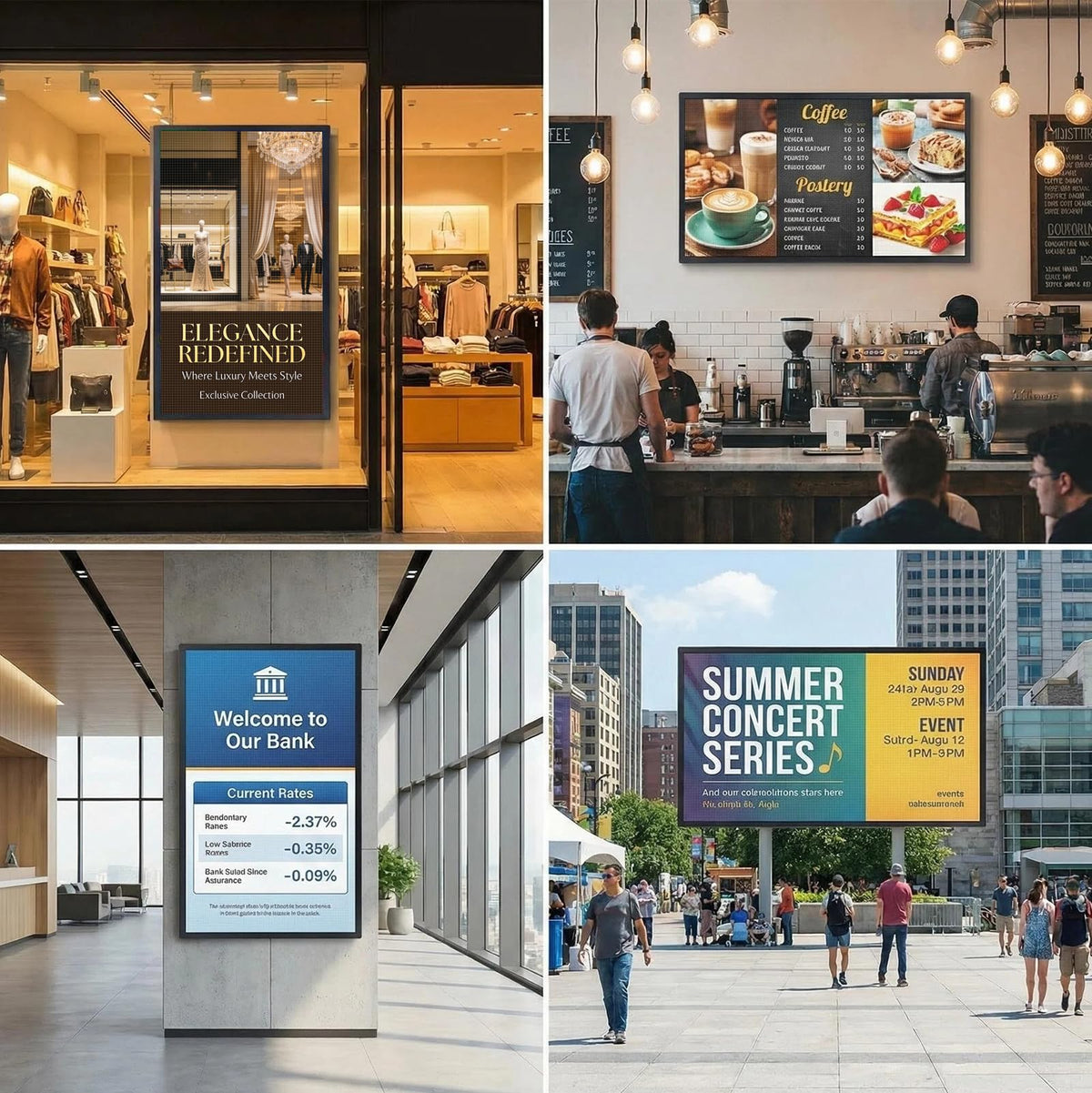 P5 Programmable LED Signs 65"x34" IP65 Waterproof Outdoor Digital Display with WiFi & USB Control, Full-Color 320Ã160 SMD Scrolling Text/Image/Video Advertising Board for Business