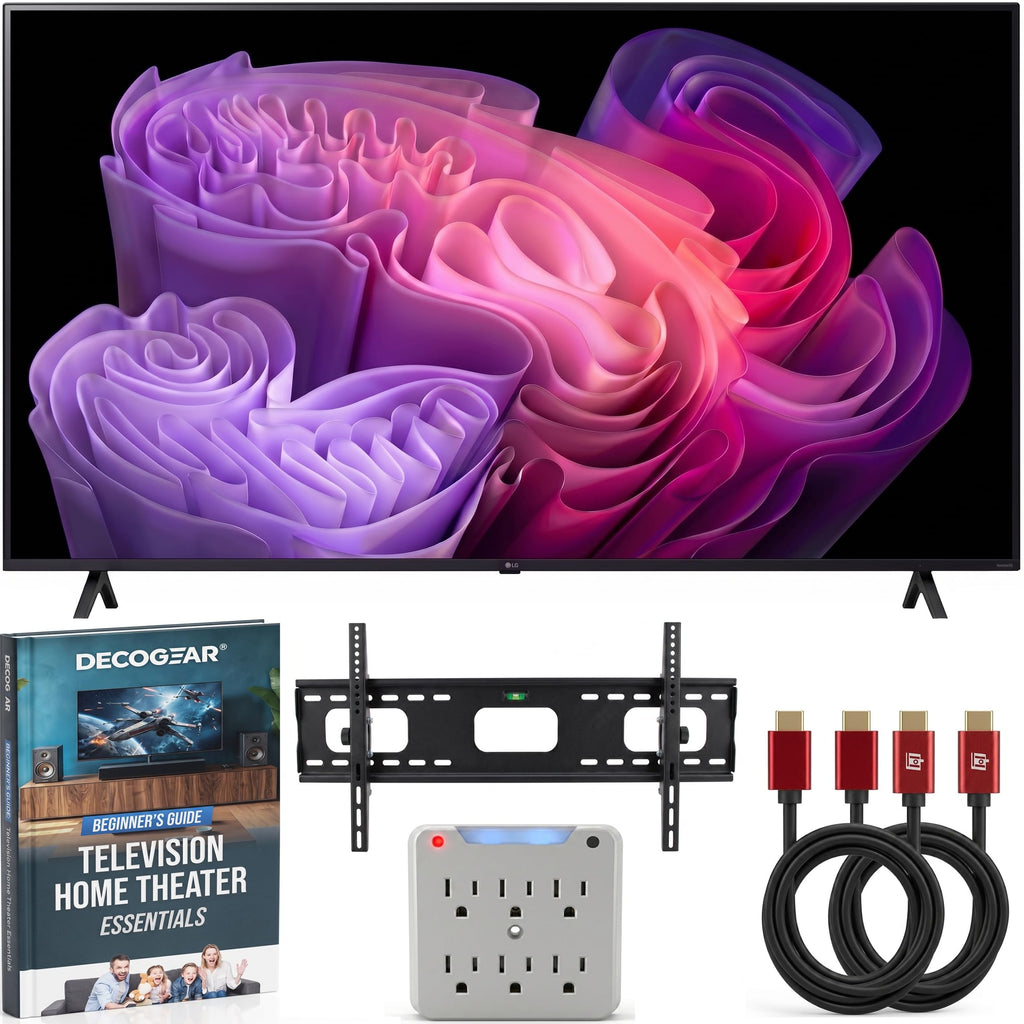 LG 85-Inch Nano 4K UHD AI Smart TV Alpha 7 Gen9 Processor, 4K Super Upscaling, HDR10 Pro, Filmmaker Mode, webOS 26, Game Optimizer, ALLM Bundle with Deco Gear Wall Mount, Surge Protector & Cables