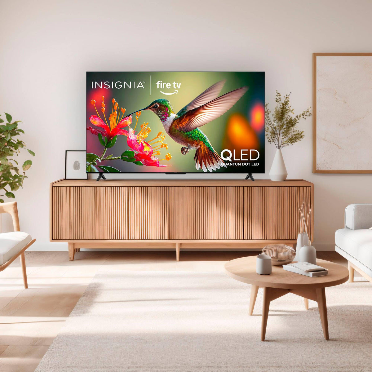 INSIGNIA 55-inch Class QF Series LED 4K UHD QLED Smart Fire TV with Alexa Voice Remote (NS55-UQFL26)