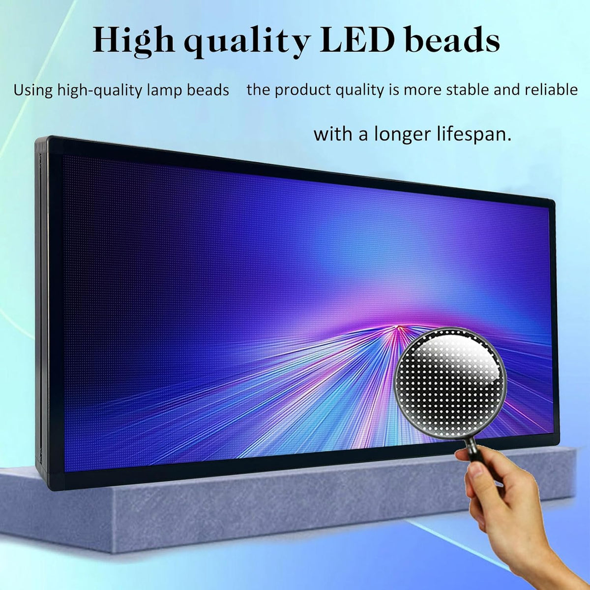 P3 Programmable Scrolling Custom Led Sign Outdoor Digital For Business Display Screen WiFi Control Electronic Message Board Store Advertising Ticker Word Light Bar Open Pixel Panel 40"x18'