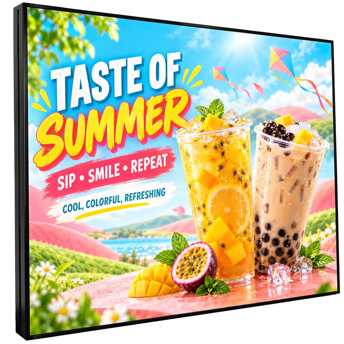 CX 65 x 34 Inch P5 Outdoor LED Sign, 320 x 160 Full-Color RGB Message Board with WiFi, Mobile App and USB Control, IP65 Display for Scrolling Text, Images and Video