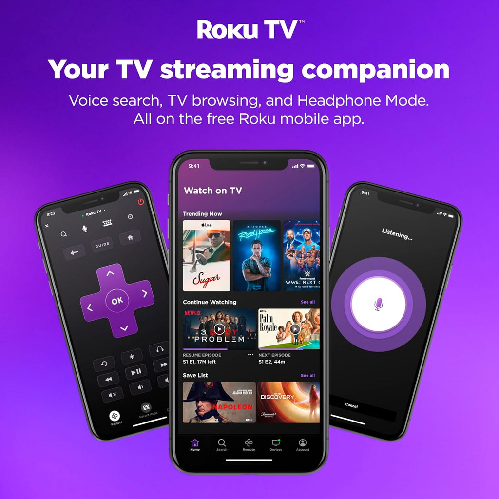 Hisense 40-Inch Class A4 Series FHD 1080p Smart Roku TV with Alexa Compatibility (40A4NR) - Dolby Audio, Slim Bezel Design, Google Assistant