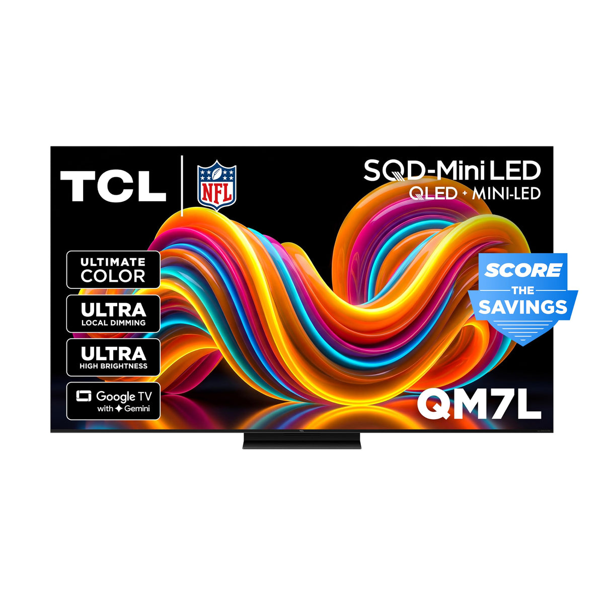TCL 65 Inch Class QM7L Series | SQD-Mini-LED QLED Smart TV | 65QM7L, 2026 Model | 144Hz | Ultimate Color Ultra Brightness & Contrast | Google AI Bang & Olufsen | Voice Gaming Streaming Television