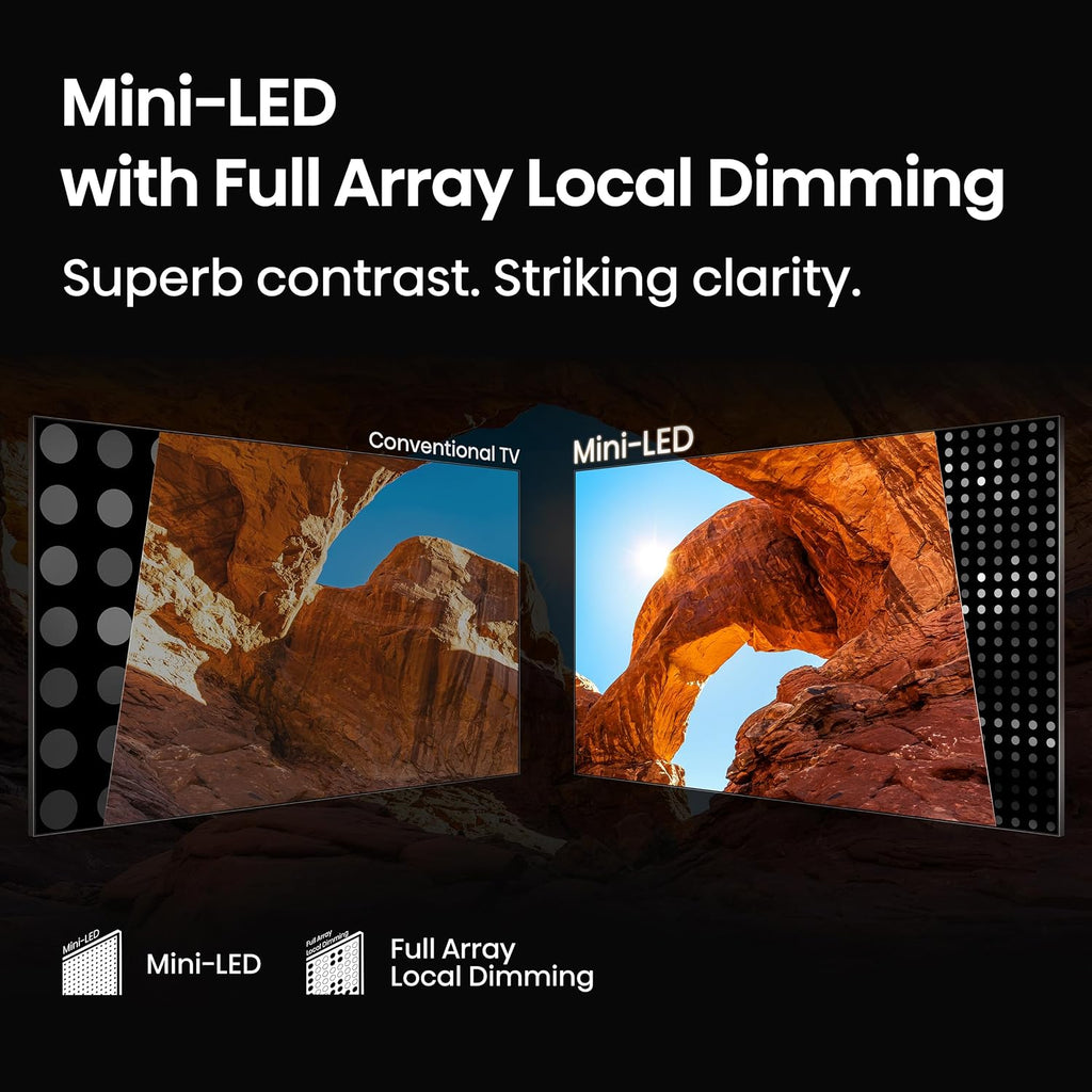 Hisense 65" Class QD7 Series Mini-LED 4K UHD Smart Fire TV (65QD7QF, 2025 Model) - QLED, HDR10+, Dolby Vision, Dolby Atmos, Game Mode Plus, ALLM, Alexa Built in with Voice Remote, Streaming TV, Black