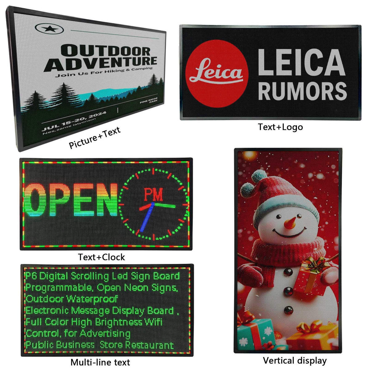 Led Sign Outdoor Programmable Scrolling Digital Open Neon P10 39''x14''