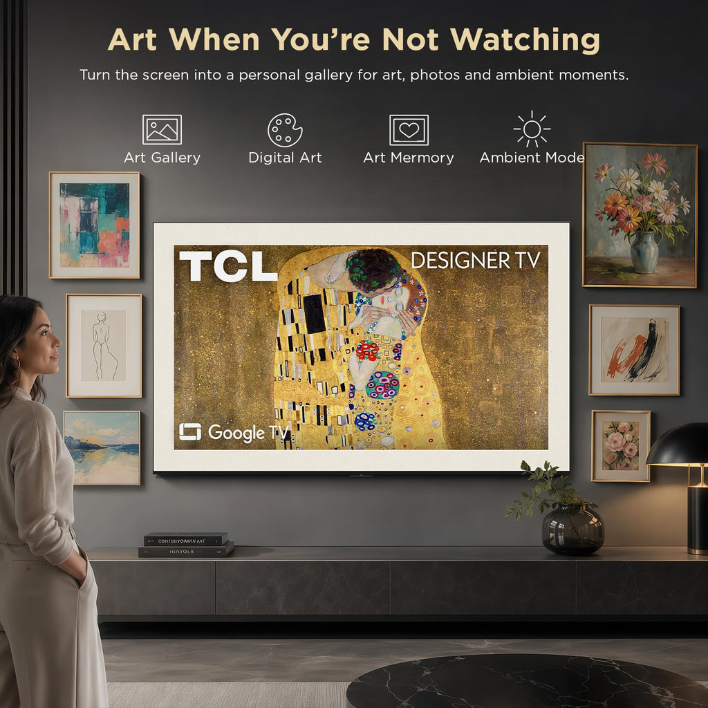 TCL 55-Inch Designer Series QD-Mini LED TV, 4K Google Smart TV, 55A400U