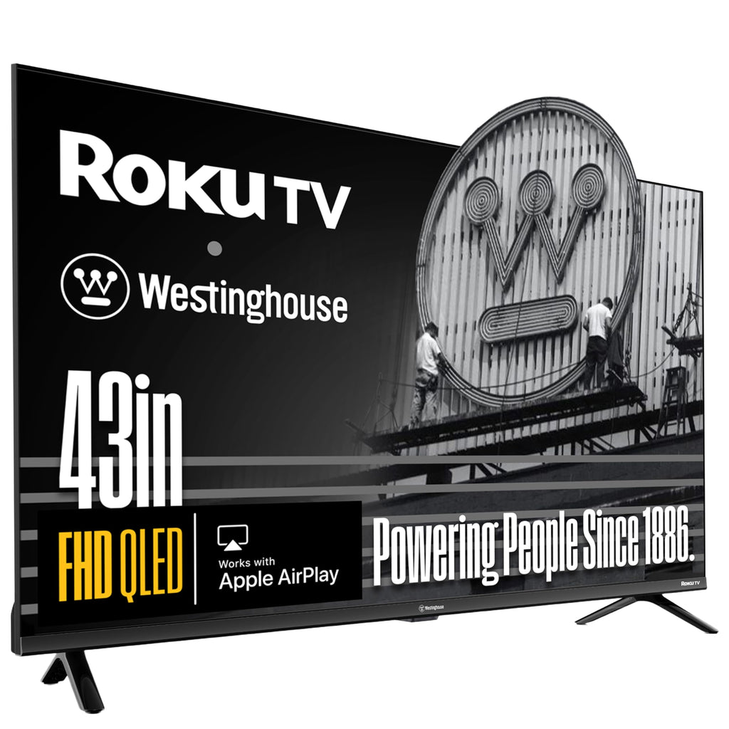 Westinghouse Roku TV - 40 Inch Smart TV, FHD QLED Television w/Dolby Digital+, Wi-Fi & Mobile App Connectivity, Flat Screen, Bluetooth, Compatible w/Apple AirPlay, Alexa, & Google Assistant