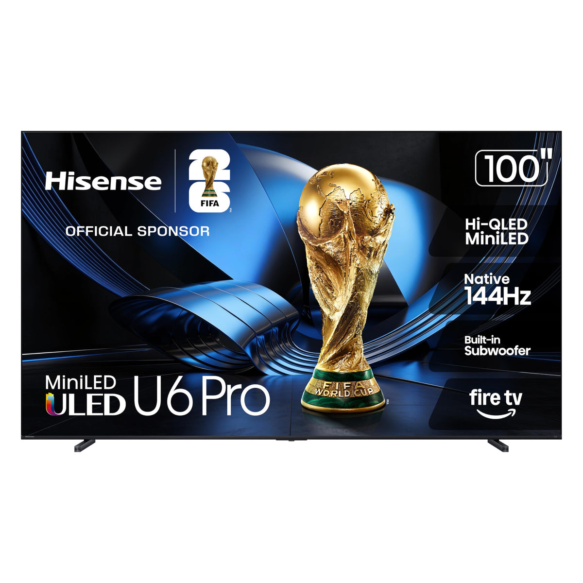 Hisense 65" U6 Pro Series MiniâLED ULED 4K UHD HDR Gaming AI Smart Fire TV (65U6SF Pro, 2026 New) â Hi-QLED, Native 144Hz, Motion Rate 480, Dolby Vision IQ Â· Atmos, HDR10+, Glare-Free, Alexa+