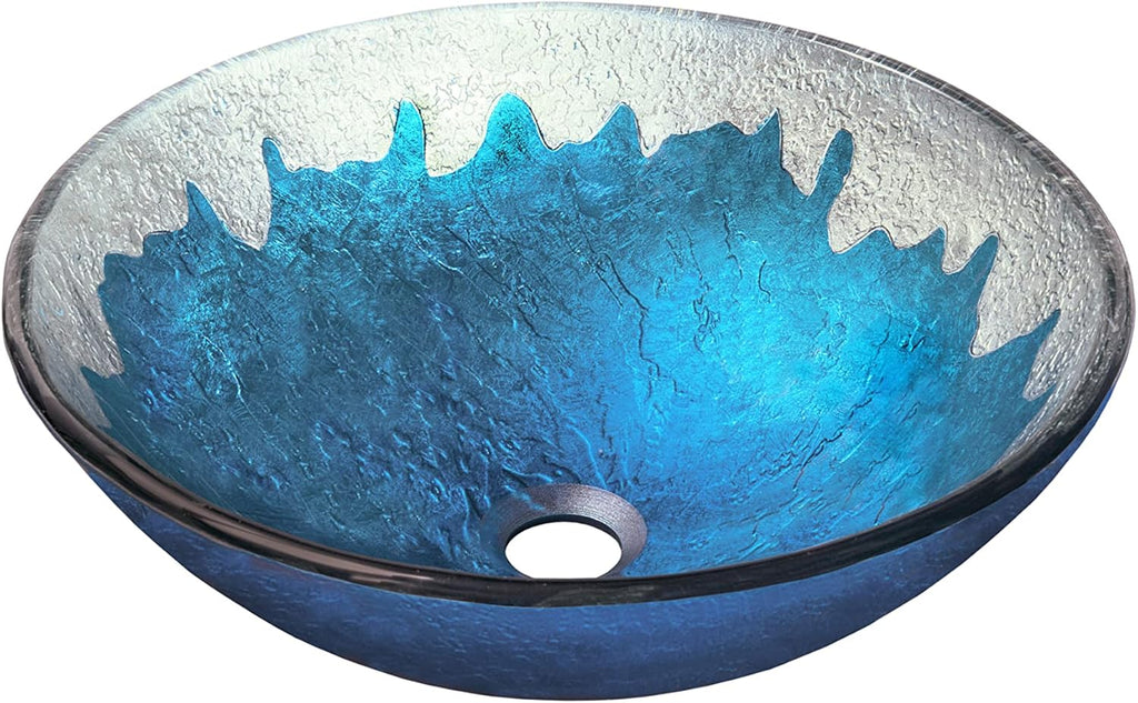 Miseno MNO-G710 Circular 16-1/2" Tempered Glass Vessel Bathroom Sink