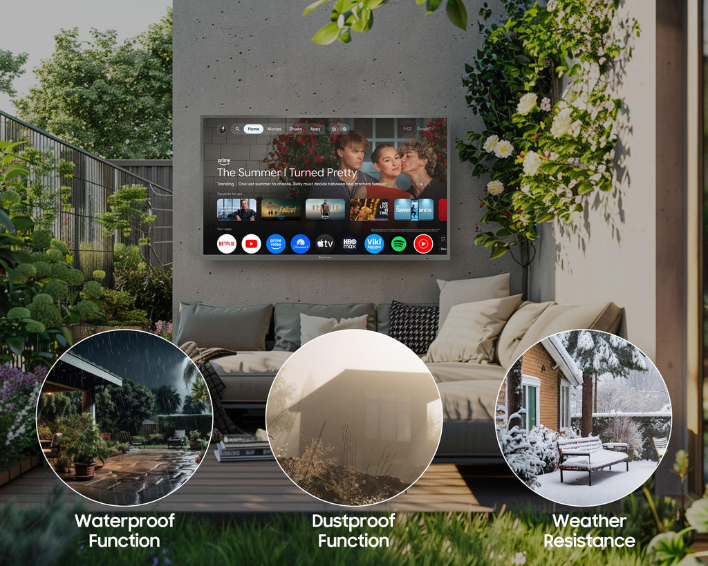 SYLVOX Outdoor TV, 55 inch Smart Waterproof Outdoor TV, 4K UHD Weatherproof