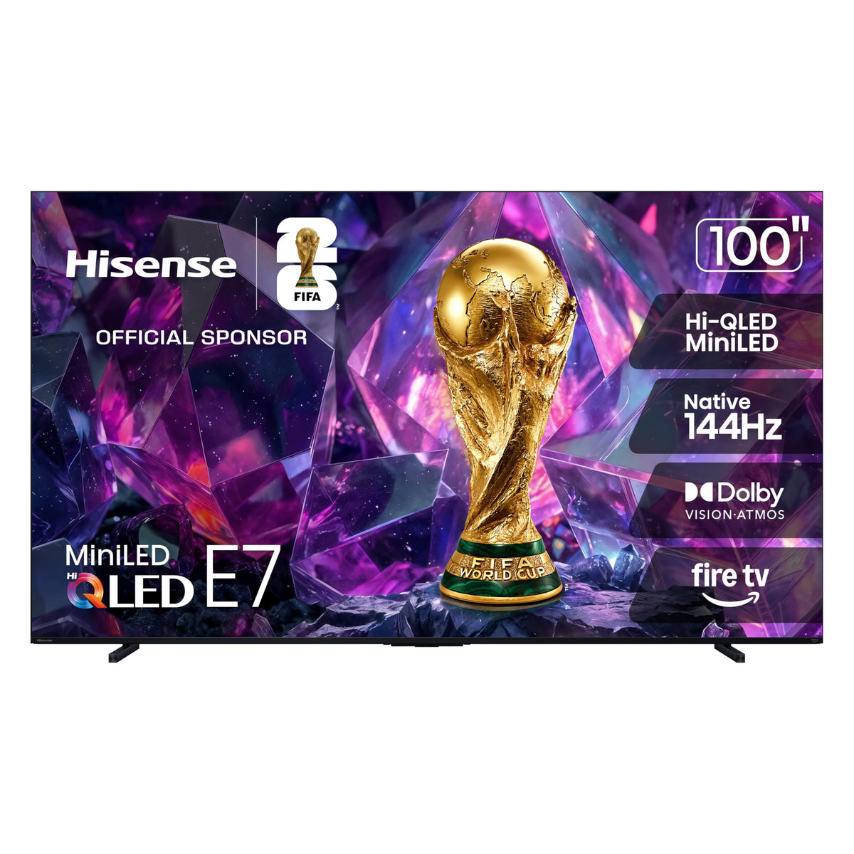 Hisense 65" E7 Cinema Series Hi-QLED Mini-LED 4K UHD Smart Fire TV (65E7SF, 2026 NEW) - Native 144Hz, AI Picture, Dolby Vision IQ Â· Atmos, FALD, HDR10+ Adaptive, MEMC, Alexa+