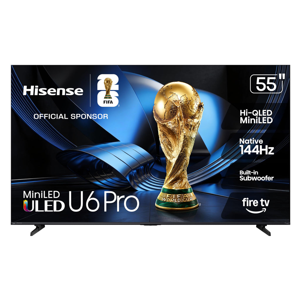Hisense 65" U6 Pro Series MiniâLED ULED 4K UHD HDR Gaming AI Smart Fire TV (65U6SF Pro, 2026 New) â Hi-QLED, Native 144Hz, Motion Rate 480, Dolby Vision IQ Â· Atmos, HDR10+, Glare-Free, Alexa+