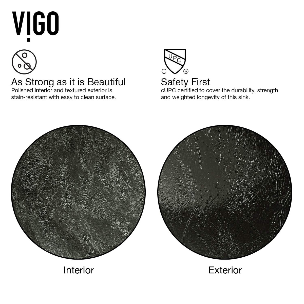 Vigo Vessel Sink Copper - 17â Artistic Round Bowl Sink for Bathrooms, Tempered Glass Above Counter Bathroom Sink with NonStickShield, QuickDrain & TempGuard, Modern Luxury Design