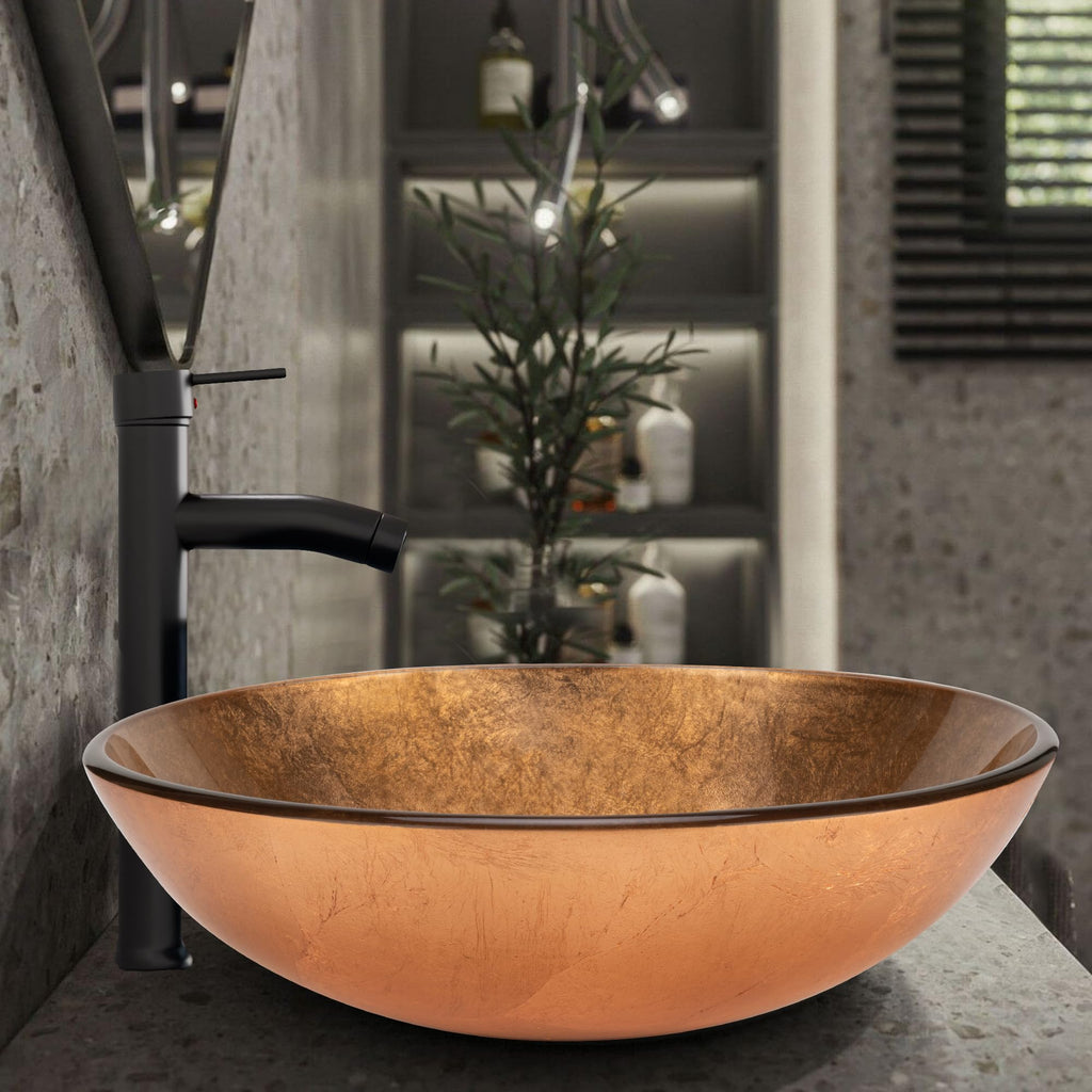 Design Vessel Sink Concrete Bathroom Sink above Counter Small Vessel Sink Bathroom Sink Bowl Countertop Modern Sinks with Faucet and Drain Combo 15.7" Round Gray