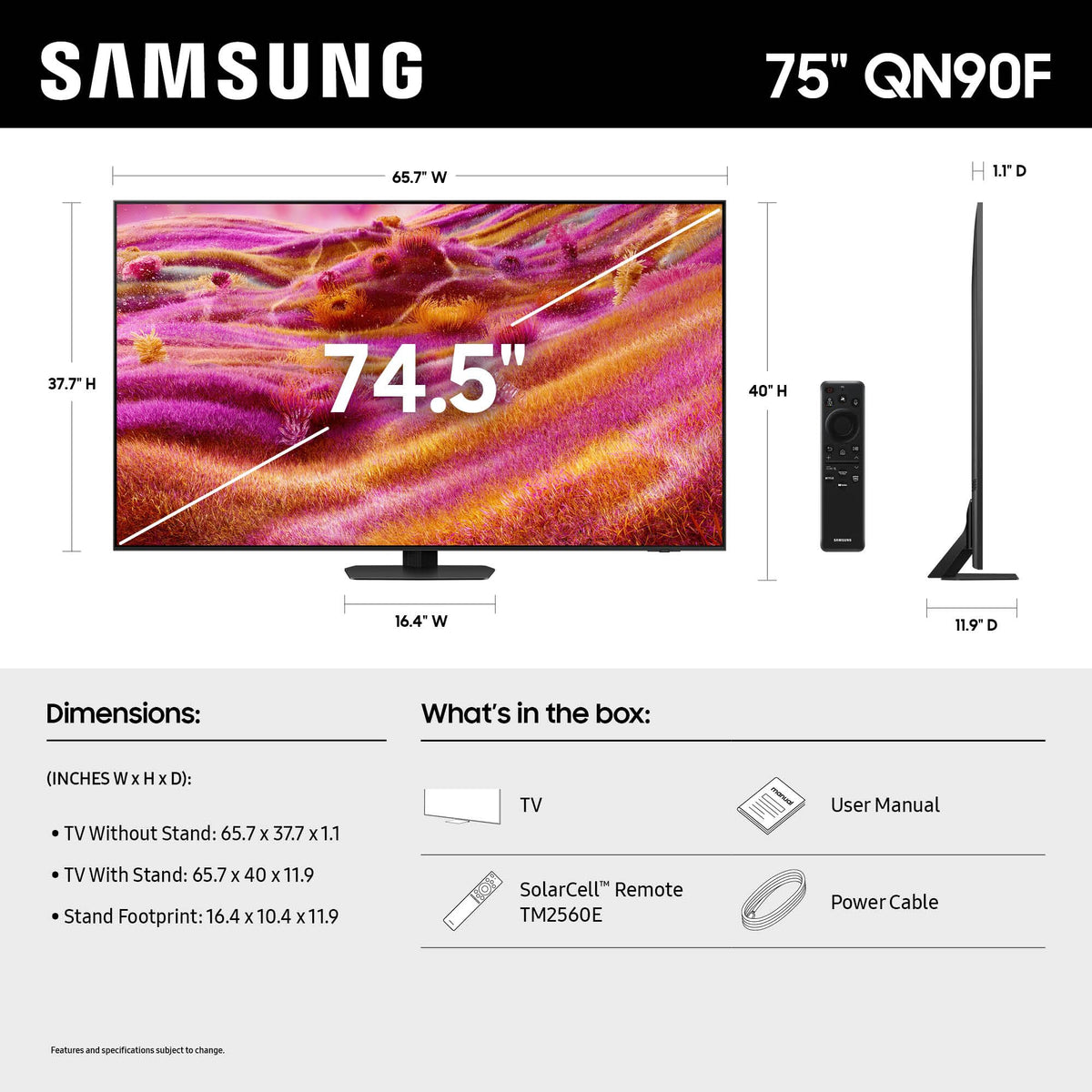 Samsung 98-Inch Class Neo QLED 4K QN90F Series, Vision AI, Mini LED Smart TV (2025 Model, 98QN90F) Neo Quantum HDR+, Object Tracking Sound+ w/Dolby Atmos, Glare Free, Gaming Hub, Alexa Built-in