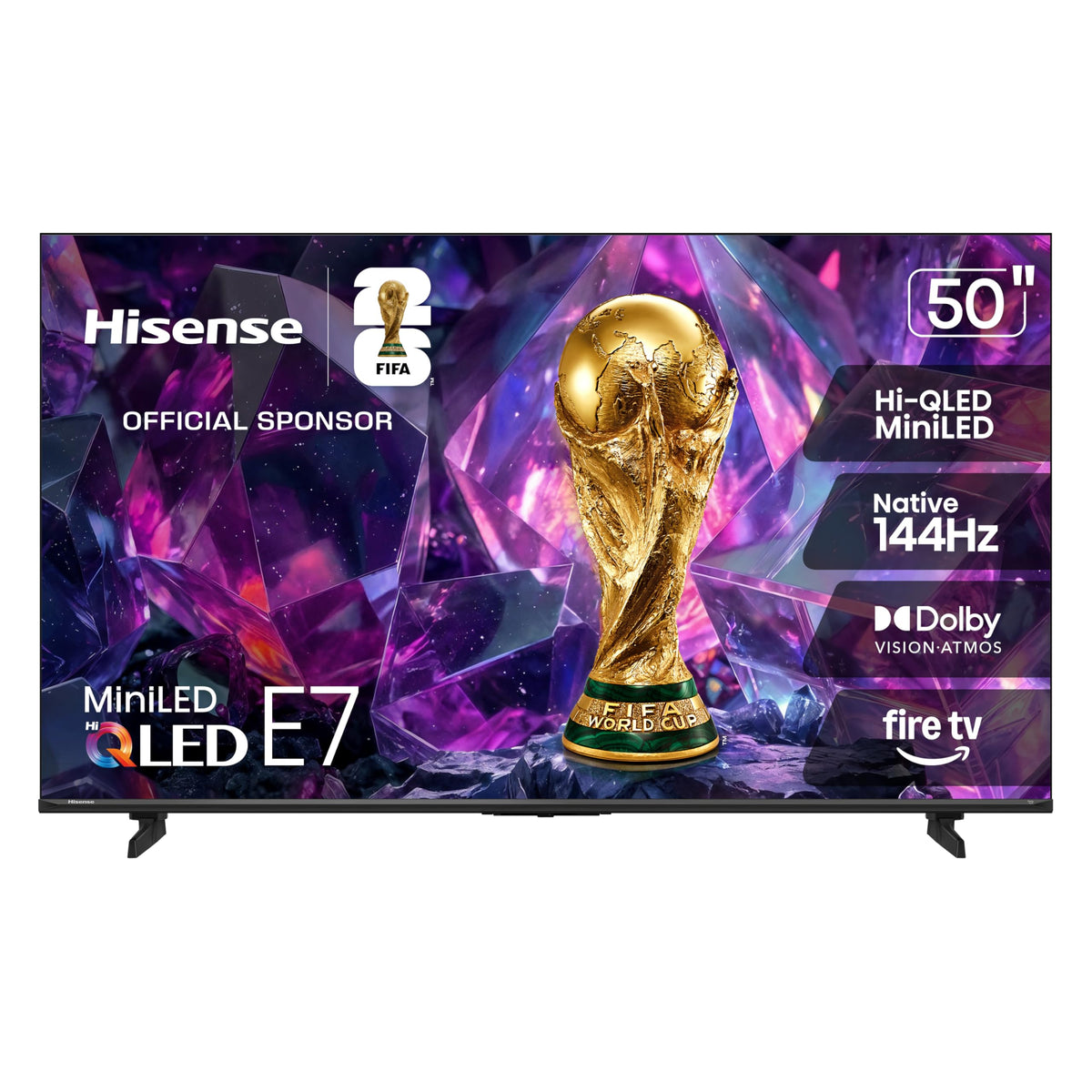 Hisense 65" E7 Cinema Series Hi-QLED Mini-LED 4K UHD Smart Fire TV (65E7SF, 2026 NEW) - Native 144Hz, AI Picture, Dolby Vision IQ Â· Atmos, FALD, HDR10+ Adaptive, MEMC, Alexa+