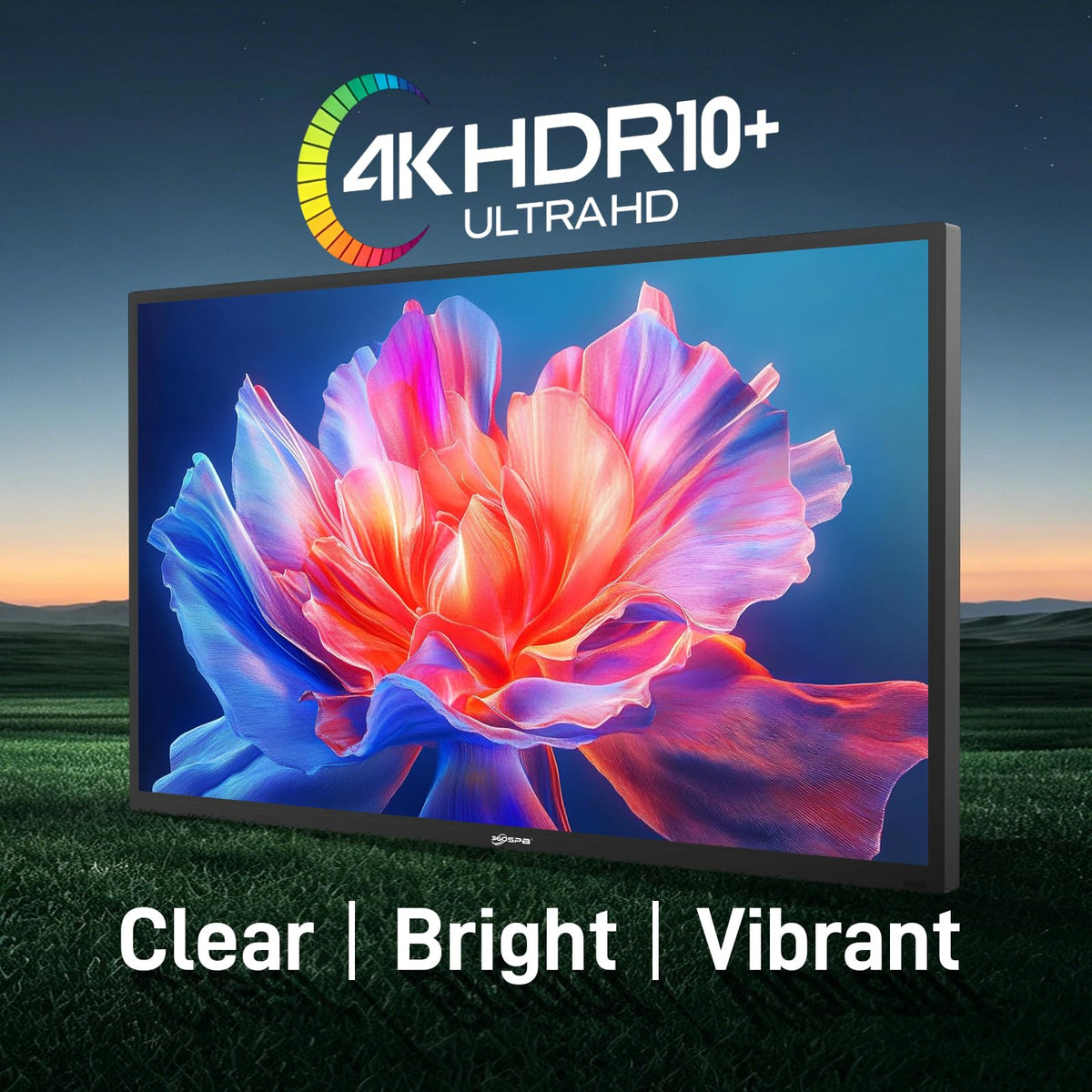 360SPB 55" Outdoor TV, 4K Ultra HD Google TV, 1000nits Sunlight Outdoor TVs, IP65 Weatherproof TV, Voice Control, Screen Mirroring, Compatible with Dolby, Family Patios & Terraces, Local News, Sports
