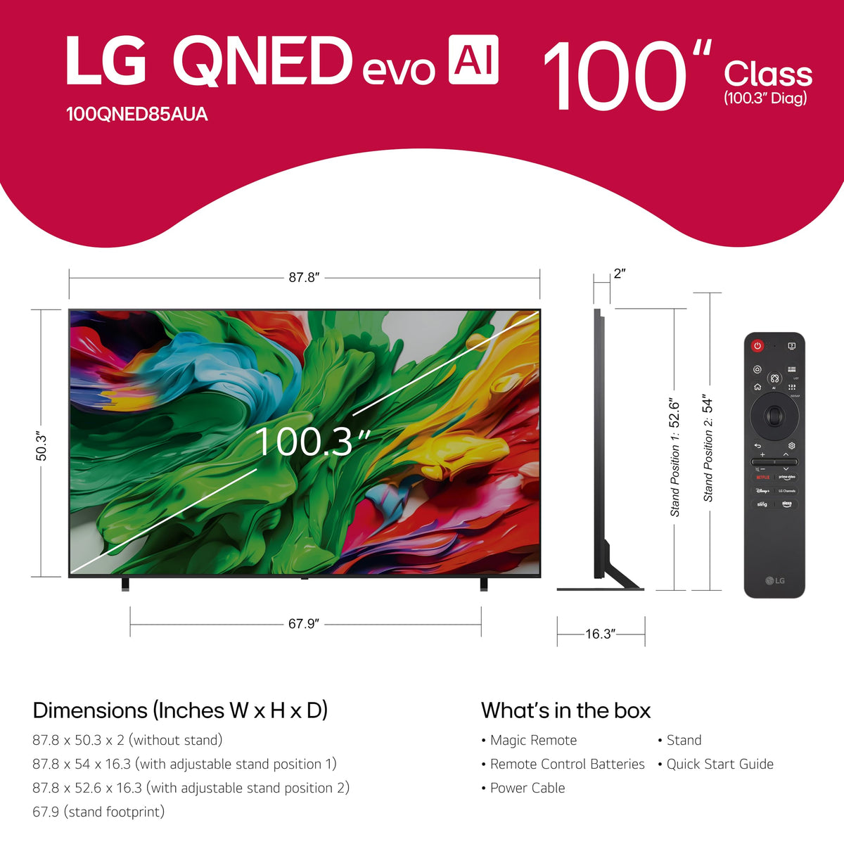 LG 86-Inch Class QNED evo AI QNED85A Series Mini LED 4K Smart TV w/AI Picture, Sound, Super Upscaling 4K, HDR10, Filmmaker Mode, Wow Orchestra, Alexa Built-in (86QNED85AUA, 2025)