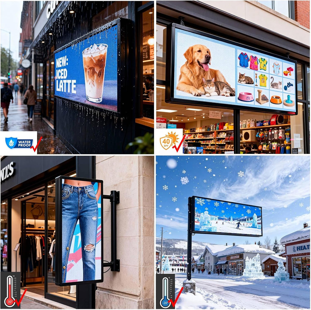 P3 Outdoor Programmable LED Sign, Full Color Digital Display for Business