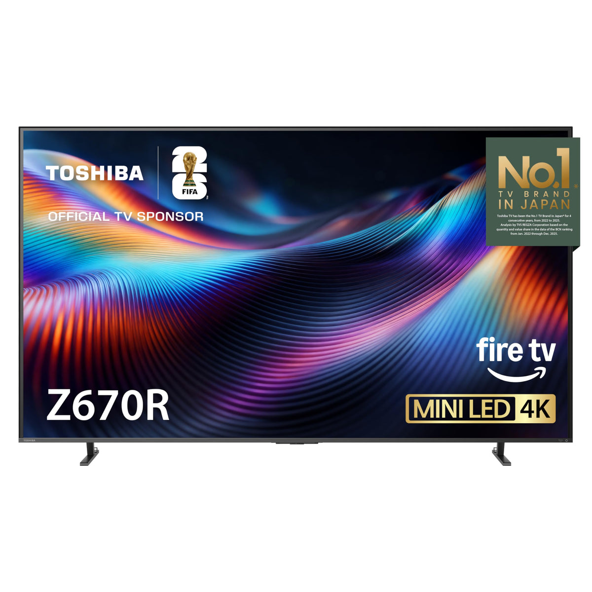 Toshiba 100" Z670 Series Mini-LED 4K UHD Smart Fire TV (100Z670R, 2026 New) - QLED, Native 144Hz, HDR10+, Dolby Vision IQ, REGZA Engine Zri, Dolby Atmos, Game Mode Pro, Alexa Built-in, Japan Quality