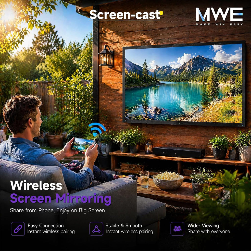 MWE 55 Inch Smart Outdoor TV, 2000 Nits, 4K UHD, IP55, webOS TV