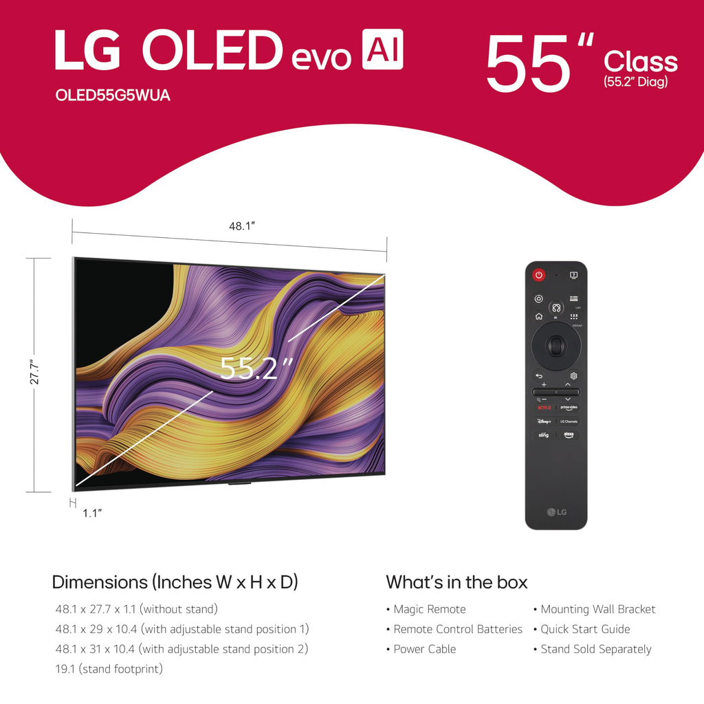 LG 97-Inch OLED evo AI 4K G5 Series Smart TV (OLED97G5WUA, 2025)