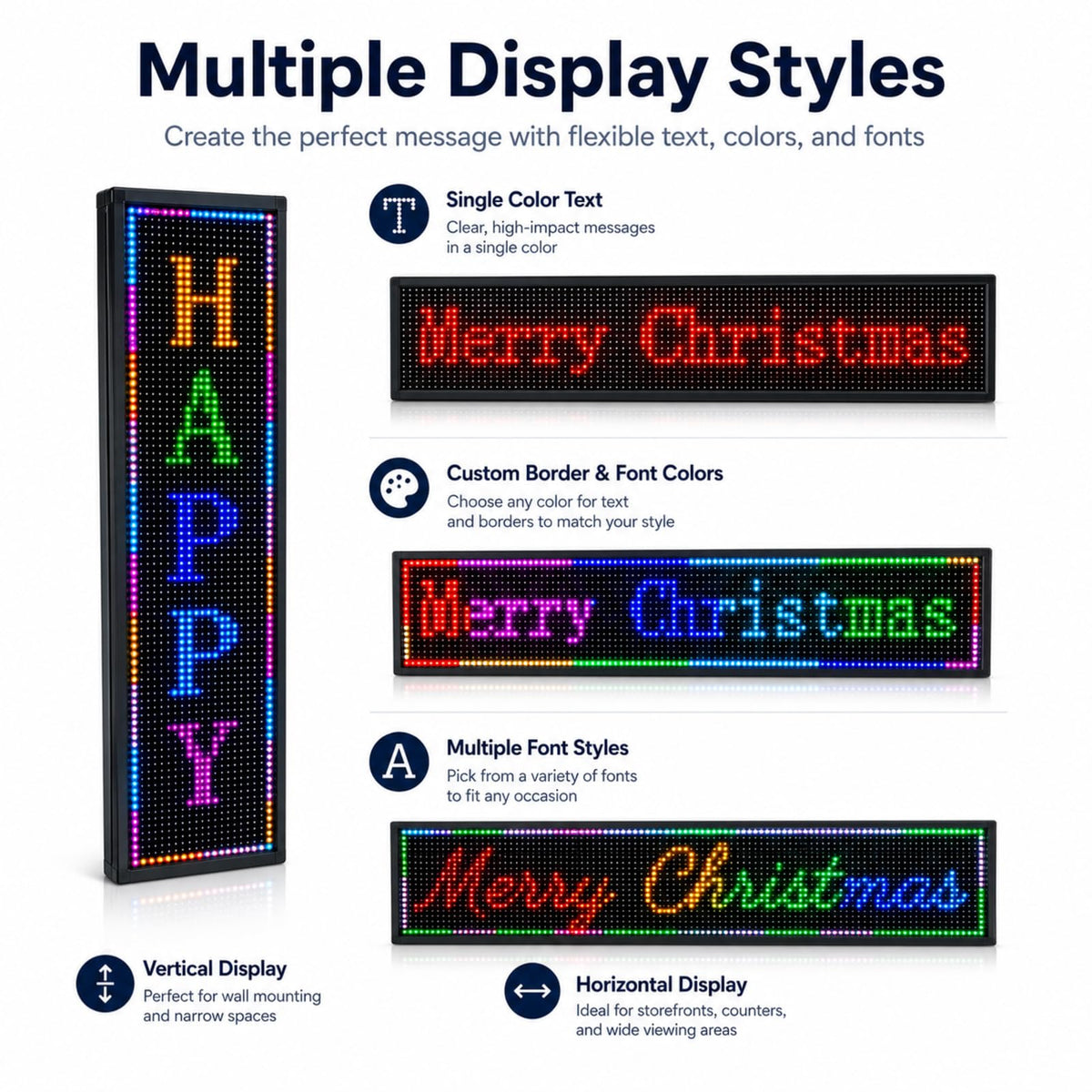 P10 LED Programmable Advertising Sign, High Brightnes Outdoor Digital Sign Waterproof, WiFi Control LED Open Signs for Business, Electronic Message Display Board 115"X14"
