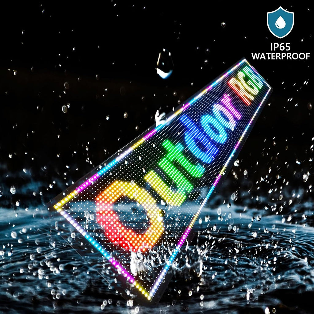 HS P10 77''x14'' Led sign Outdoor Digital Open Neon Programmable Scrolling