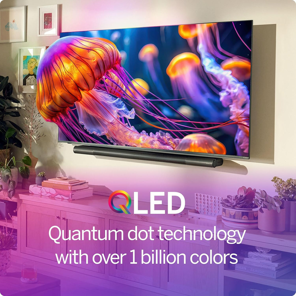 VIZIO 50-inch Quantum Pro 4K 120Hz QLED HDR10+ Smart TV with Dolby Vision, Active Full Array, 240Hz @ 1080p PC Gaming, WiFi 6E, Apple AirPlay, Chromecast Built-in, M50QXM-K01, 2023 Model
