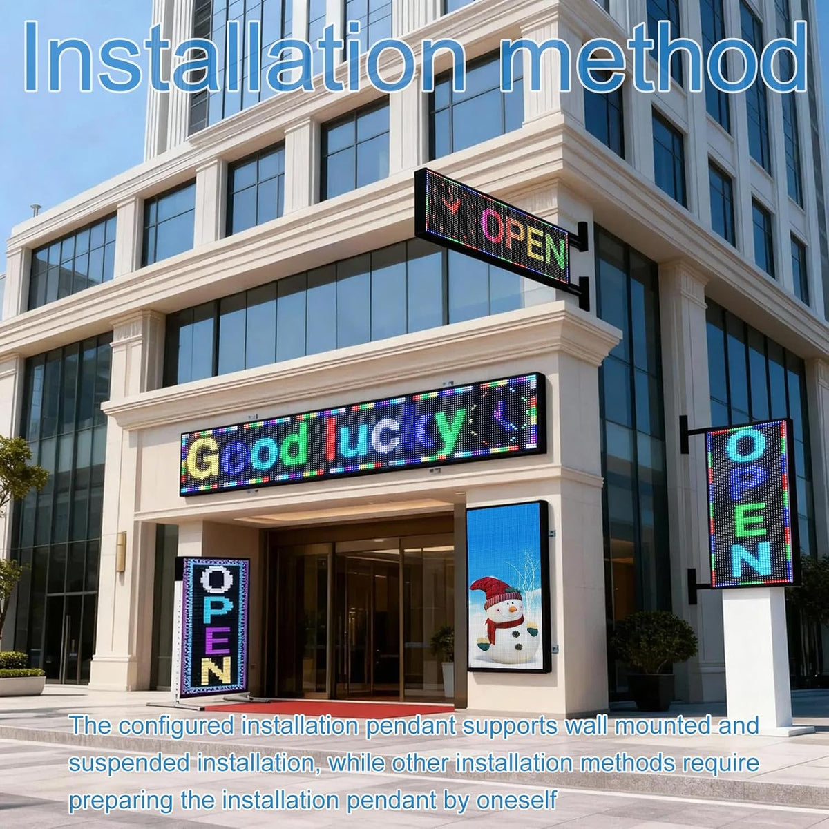 P6(40" * 17") Digital Programmable Scrolling Led Sign Scrolling Outdoor For Business message Board Display Screen Electronic Menu Board Wifi Control Word Light