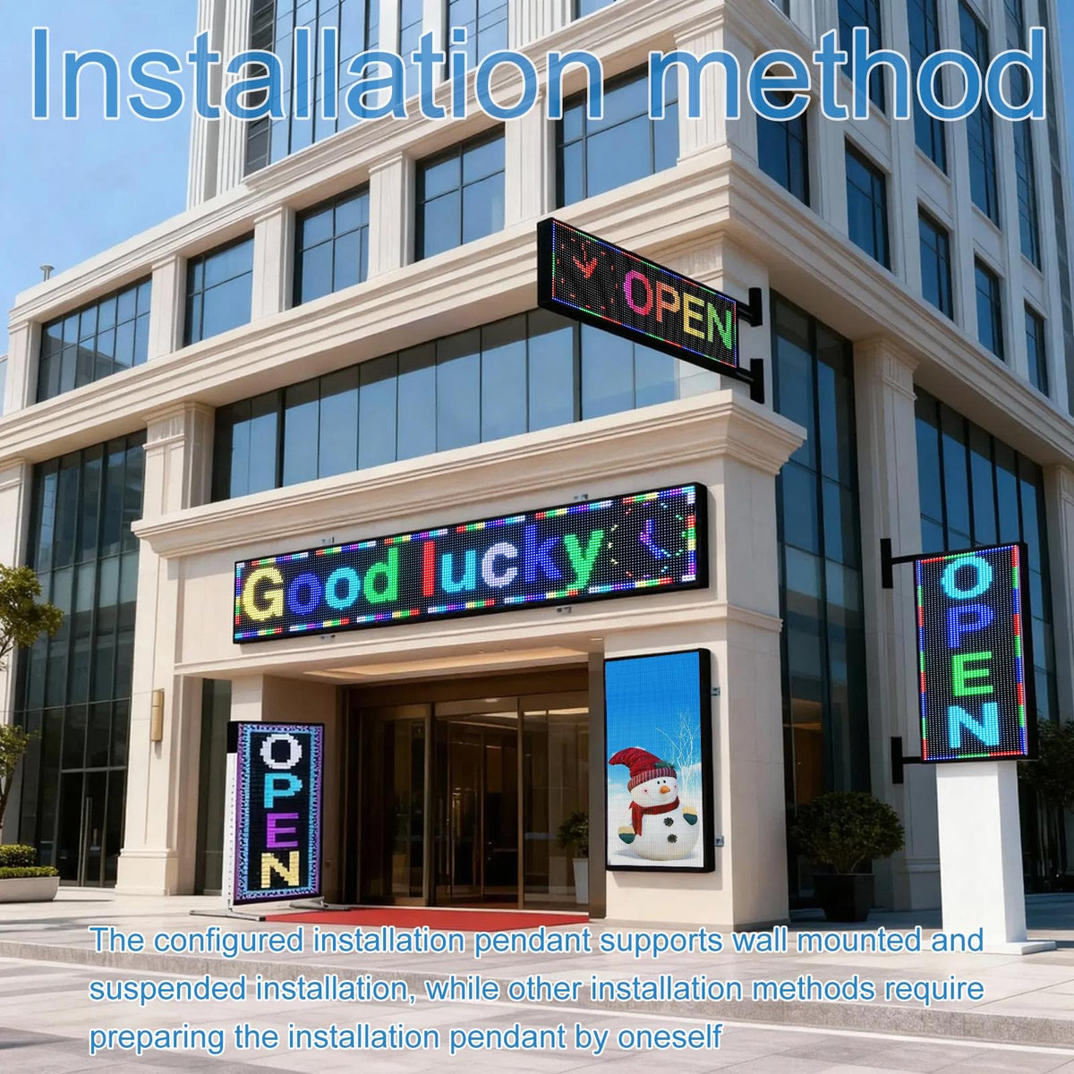 P6(40" * 17") Digital Programmable Scrolling Led Sign Scrolling Outdoor For Business message Board Display Screen Electronic Menu Board Wifi Control Word Light