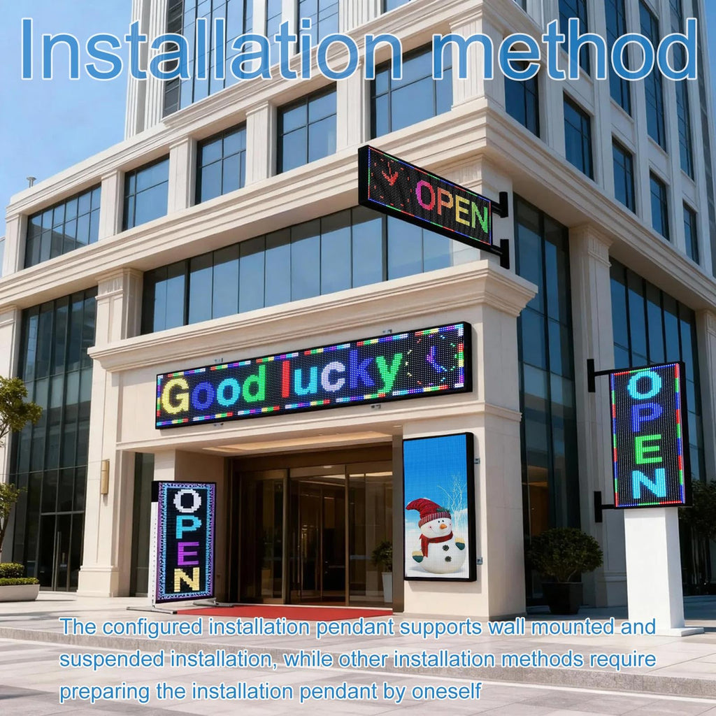 P6(40" * 17") Digital Programmable Scrolling Led Sign Scrolling Outdoor For Business message Board Display Screen Electronic Menu Board Wifi Control Word Light