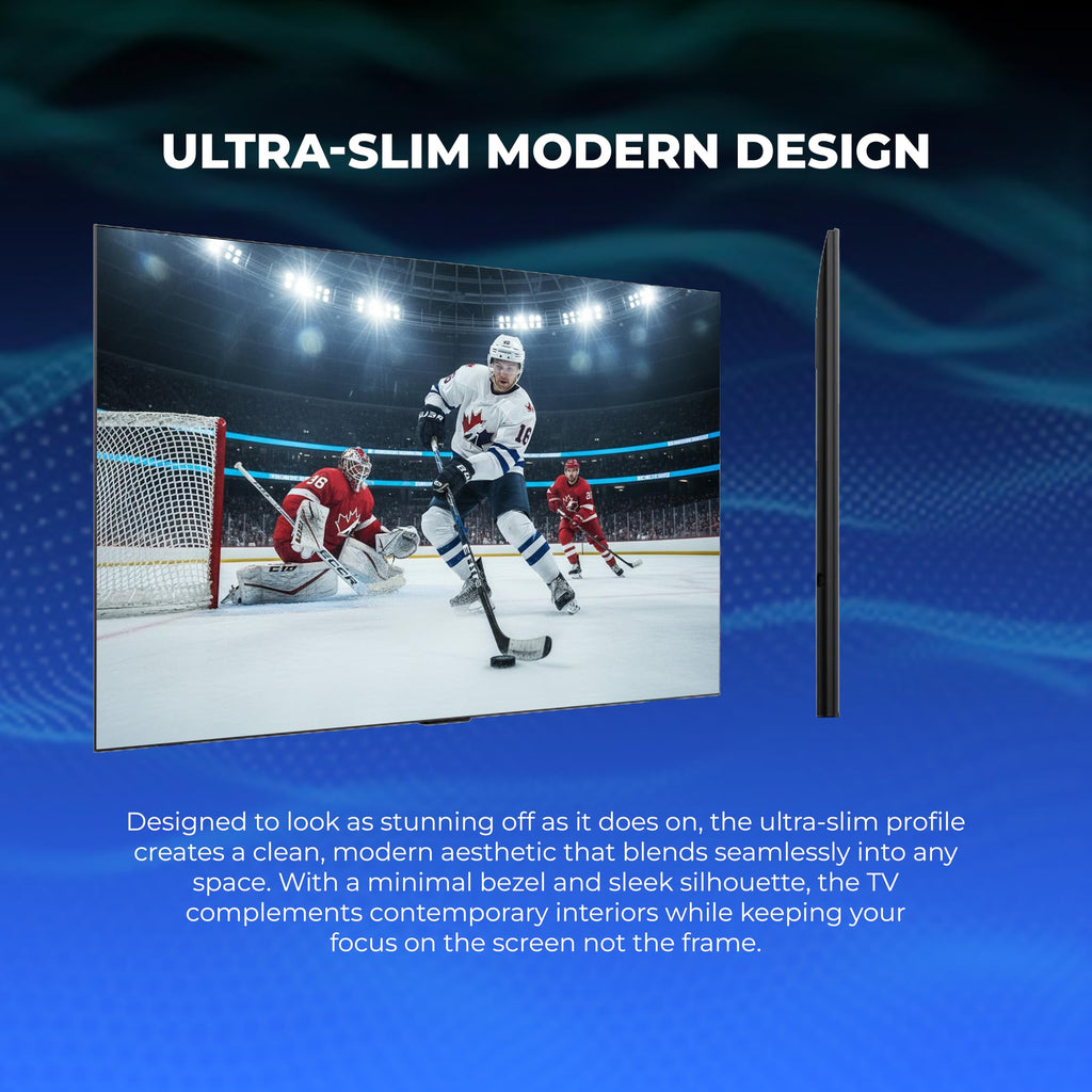 Titan G100 Mini 85 Inch Covered Patio Outdoor TV â 4K UHD QLED IP65 - Google OS, Dolby Vision & Atmos, Onkyo Speakers - Thin Bezel - Weather Resistant - 2-Year Warranty & USA Assembled