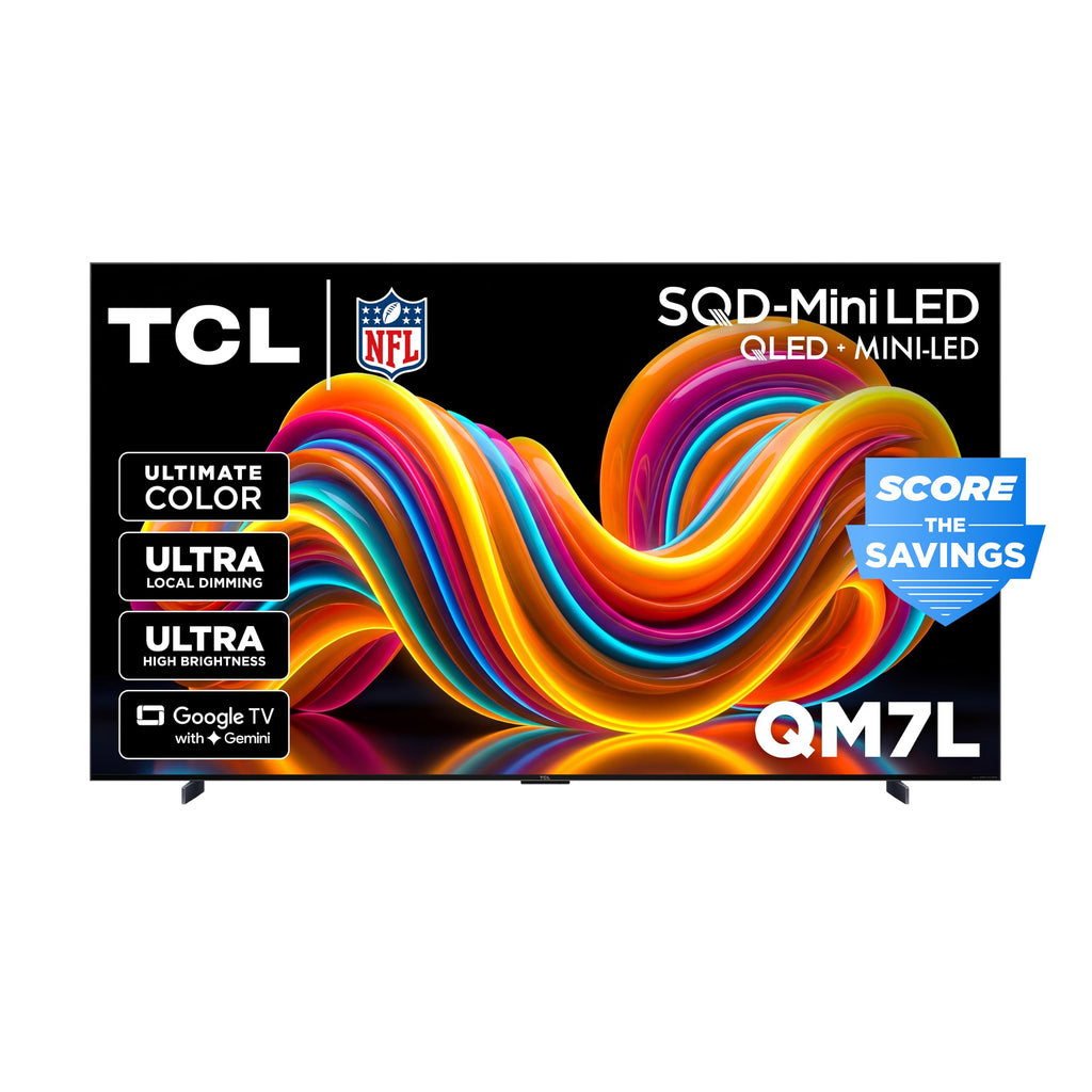 TCL 65 Inch Class QM7L Series | SQD-Mini-LED QLED Smart TV | 65QM7L, 2026 Model | 144Hz | Ultimate Color Ultra Brightness & Contrast | Google AI Bang & Olufsen | Voice Gaming Streaming Television