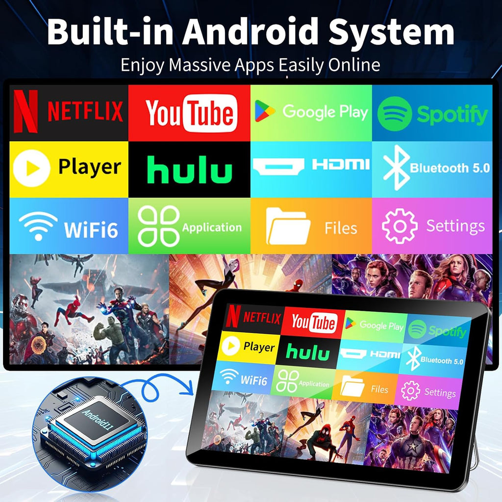 Portable TV,Mini TV with 14 inch Touchscreen,for Home Kitchen RVs