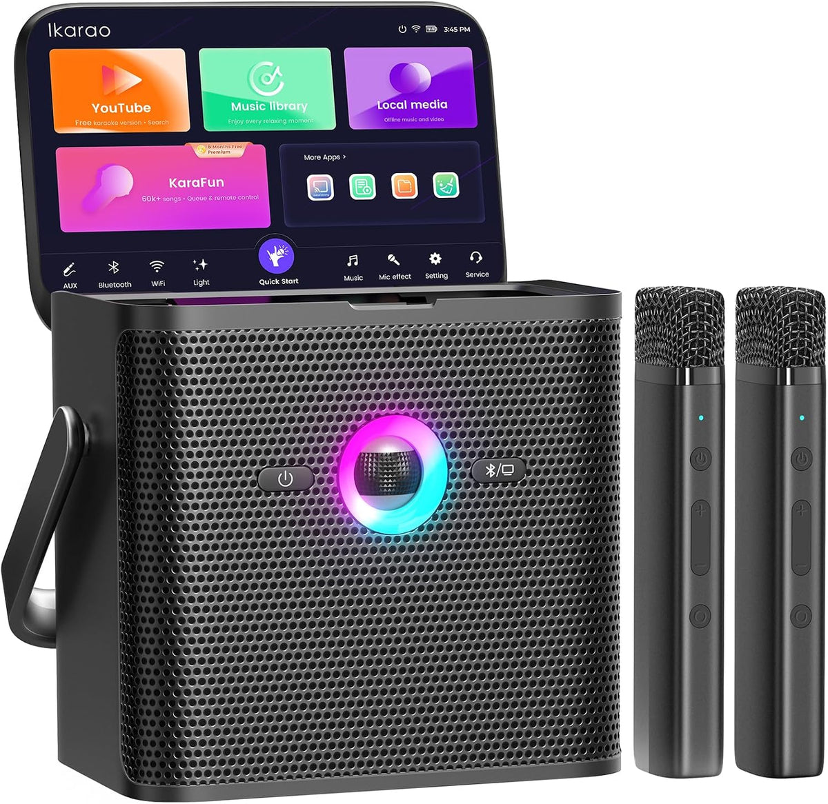 Ikarao Karaoke Machine with Lyrics Display, Professional Karaoke System