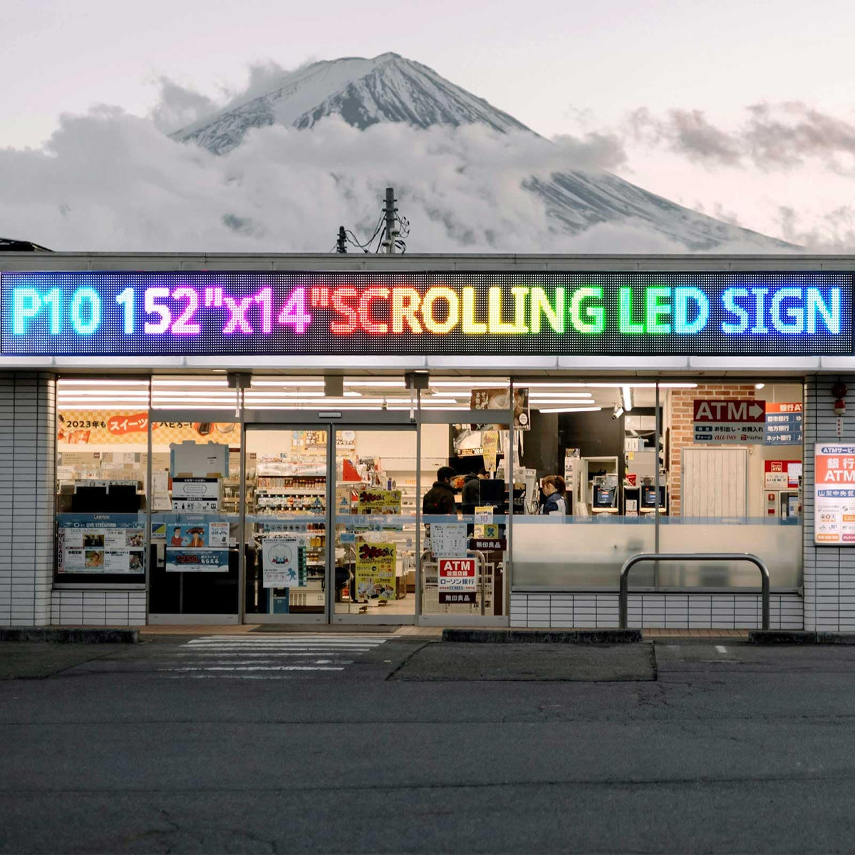 HS Programmable Scrolling Led sign Outdoor Digital Open Neon P10 39''x14''