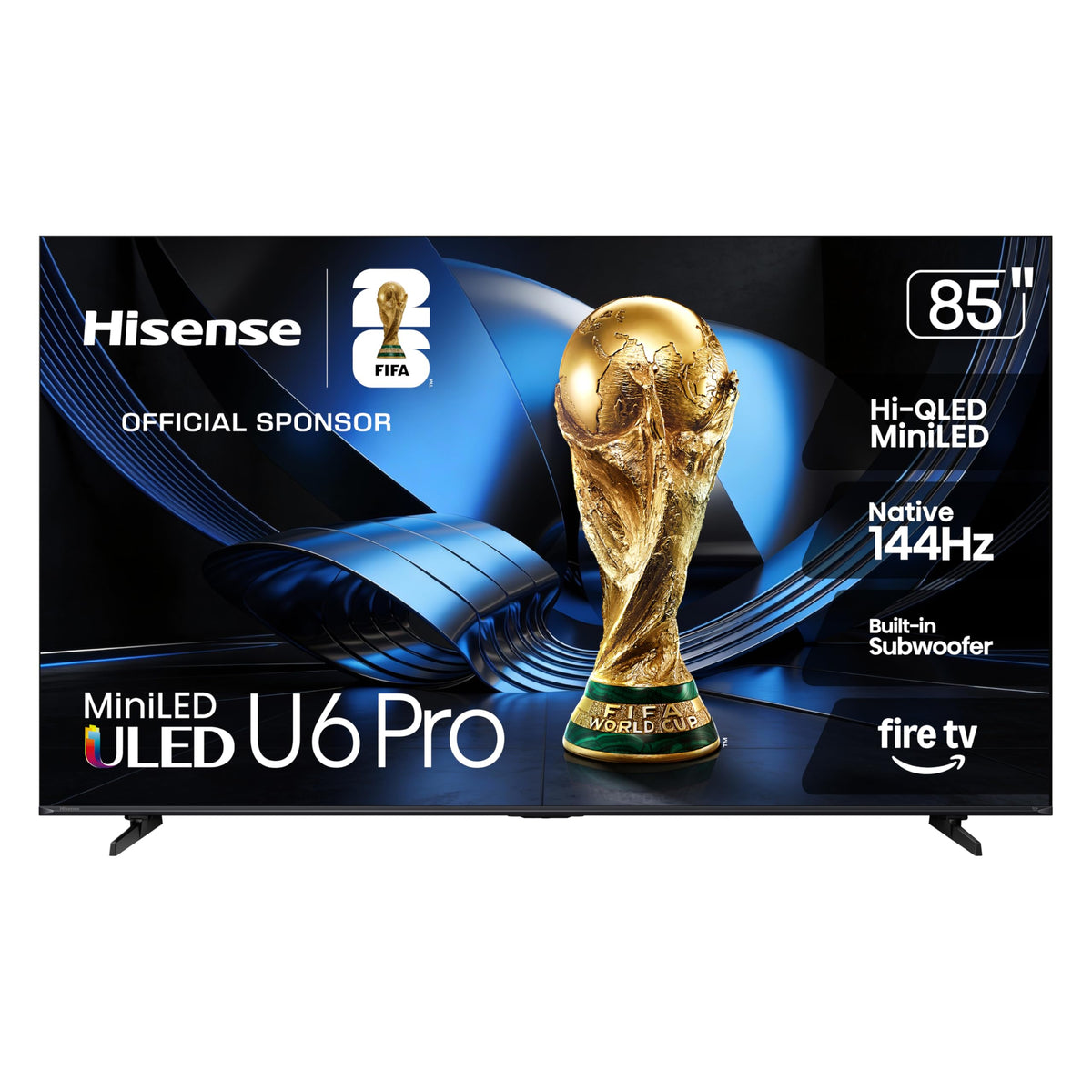 Hisense 65" U6 Pro Series MiniâLED ULED 4K UHD HDR Gaming AI Smart Fire TV (65U6SF Pro, 2026 New) â Hi-QLED, Native 144Hz, Motion Rate 480, Dolby Vision IQ Â· Atmos, HDR10+, Glare-Free, Alexa+
