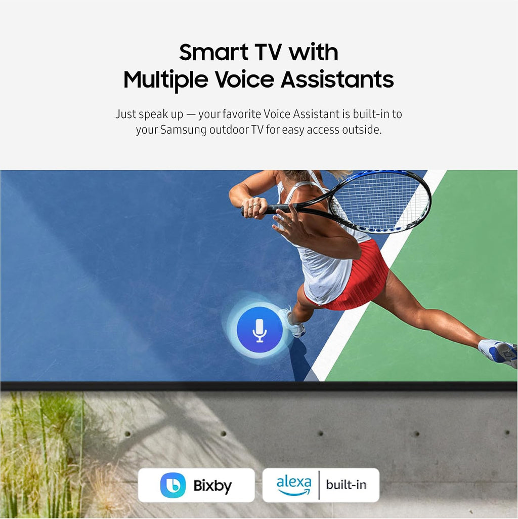 SAMSUNG 85-inc Class Neo QLED 4K The Terrace Full Sun Outdoor Series, Ultra Bright Picture, IP56, Wide Viewing Angle, Quantum HDR+ Smart TV w/Alexa (QN85LST9C, 2023 Model) (Renewed)