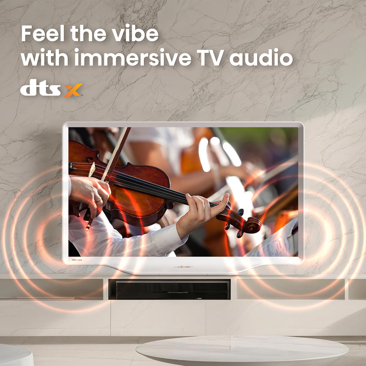 Hisense 43-Inch S5 DÃ©coTV Series Hi-QLED 4K UHD Smart Fire TV (43S5QF, 2026 Model) â Versatile Fit, HiâQLED Color, Dolby Vision & Atmos, VRR Gaming, Stream Live TV Without Cable