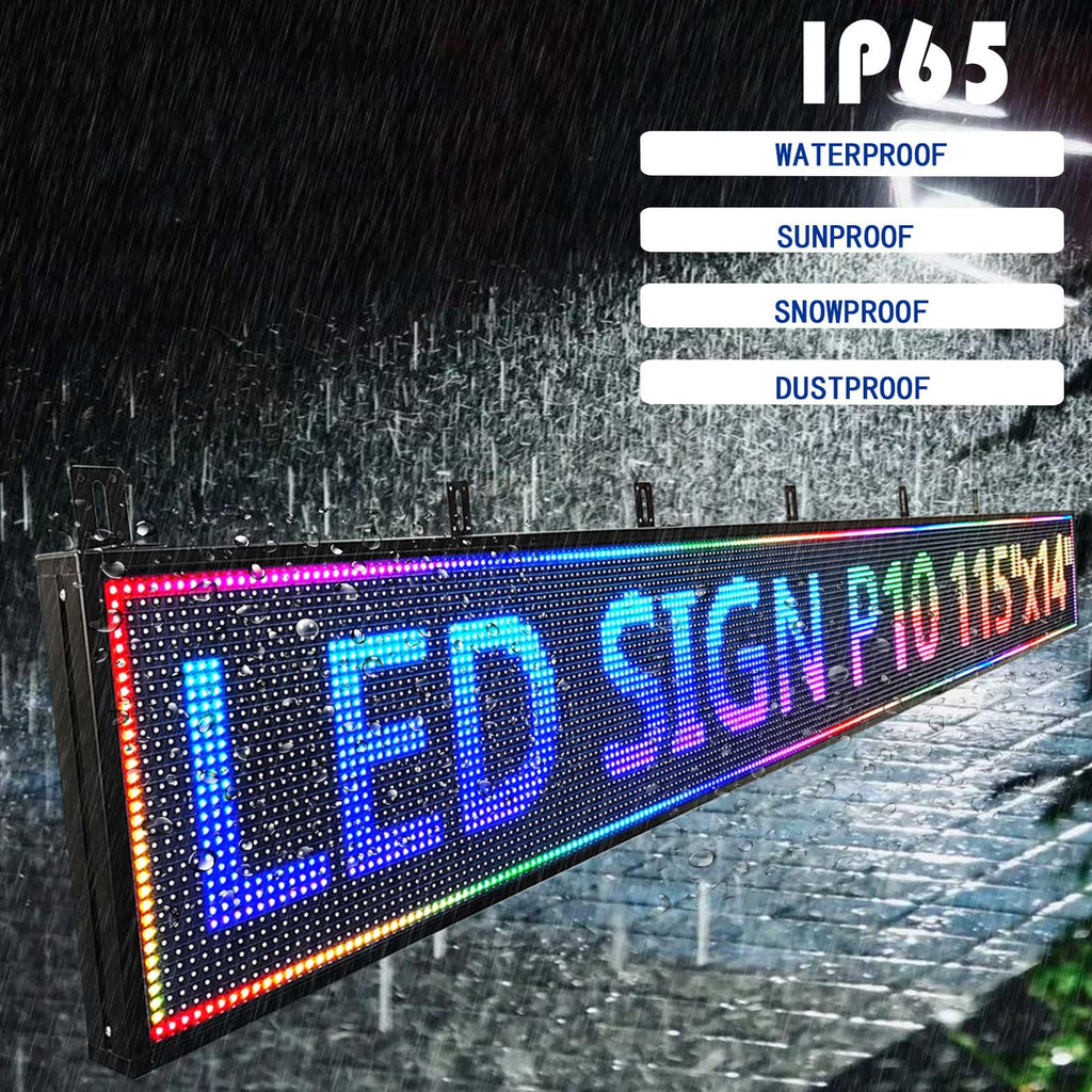 HS P10 77''x14'' Led sign Outdoor Digital Open Neon Programmable Scrolling