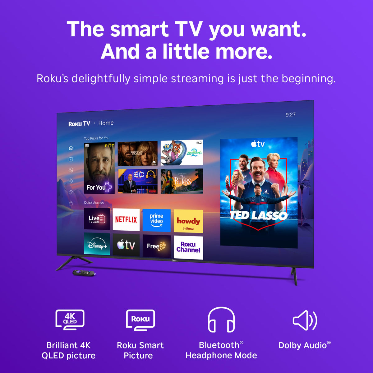 Roku 43-Inch Select Series Smart TV 2026-4K (2160p) HDR TV - RokuTV