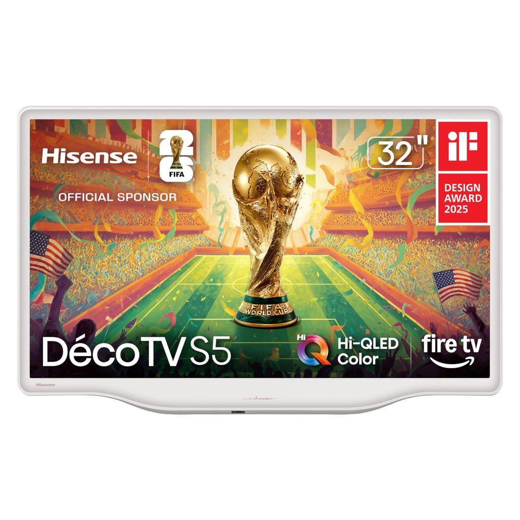 Hisense 43-Inch S5 DÃ©coTV Series Hi-QLED 4K UHD Smart Fire TV (43S5QF, 2026 Model) â Versatile Fit, HiâQLED Color, Dolby Vision & Atmos, VRR Gaming, Stream Live TV Without Cable