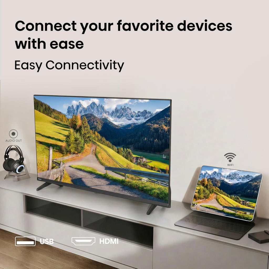 Hisense 32-Inch Class A4 Series HD 1080p Smart VIDAA TV (32A4NV, 2026 Model) - DTS Virtual: X, Noise Reduction, AI Sports Mode, Apple Airplay & Apple Home, Alexa Built in
