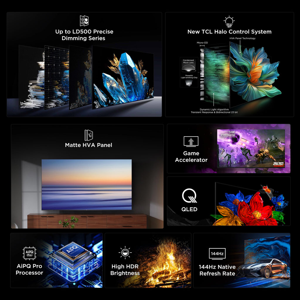 TCL 65-Inch QM64L Series | Mini LED QLED 4K HDR Gaming TV for Sports & Movies | 65QM64L, 2026 | 144Hz VRR, Dolby Vision Atmos, Alexa+ Voice Remote, Amazon Exclusive Smart Fire TV