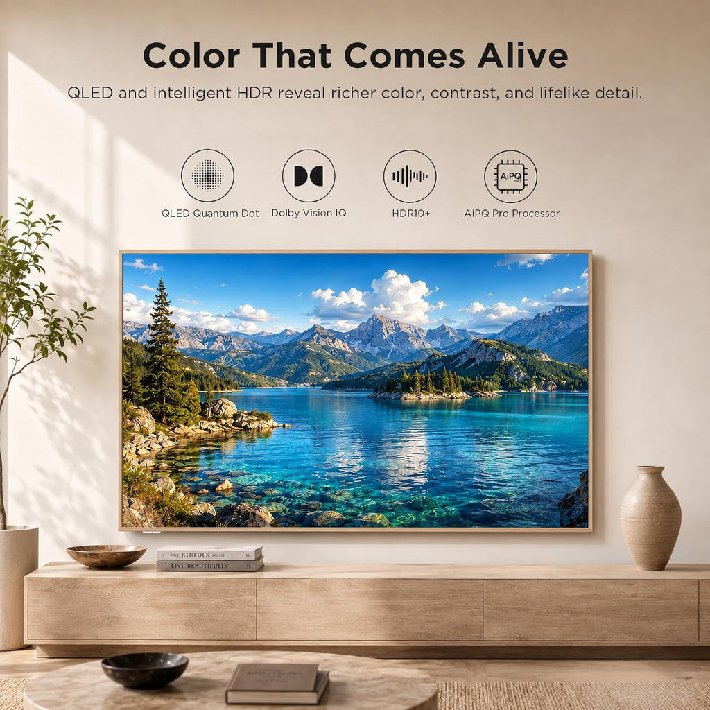 TCL 55" NXTVISION Series Picture Frame TV, Google Smart TV QLED 4K, 55A300W